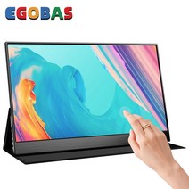 Egobass휴대용 모니터 초박형 156 인치 FHD USBC HDMI 삼성 화웨이 스마트 폰 노트북 스위치 XBOX PS5 호환, 03 Touch Black