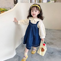 아리 자수bl 데님 원피스세트 아동복 여아옷 여아의류 여자아동복 여아치마세트 여아블라우스 아동봄옷 키즈원피스 여아원피스 데일리룩