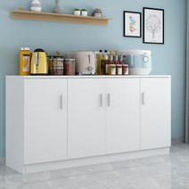 다용도 낮은 탕비장 휴게실 도어형 2단 책장 서랍장, 더블 도어 치크 칼라 80×80×40