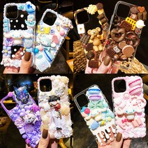 아이폰 x xs max xr se2 7 8 플러스 생크림 파츠 캐릭터 데코덴 레진 투명 케이스 만들기 diy