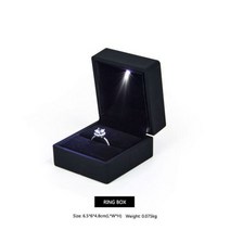 어버이날용돈박스 환갑용용돈박스 용돈상자 약혼 반지 쇼케이스 디스플레이 선물 포장 LED 보석 상자 조명 포함, Black, ring