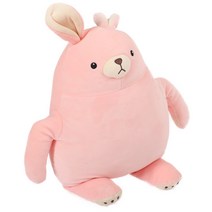 라움생 애착 인형 곰 토끼인형 모찌 귀여운 동물 큰 대형 신생아 아기 유아 수면 봉제 수제 핸드메이드 애착인형, 핑크, L-50cm