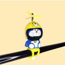 만화 도라에몽 헬멧 대나무 잠자리 자동차 장식 백미러 자동차 인테리어 및 외관 전기 오토바이 장식, 하나, Tiger helmet