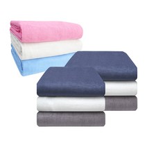 송월타올 뱀부얀 최고급면 침대시트 블랑켓, 1장, 02. 컬러컬렉션 시트 K/Q/D - 파랑