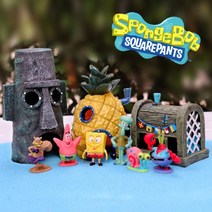 요고픽 스폰지밥 어항세트 9종세트 하우스3종+피규어6종