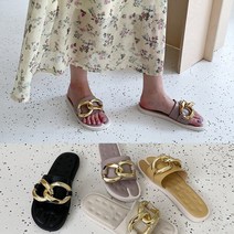 여성 여름 빅체인 뮬 슬리퍼 230-250
