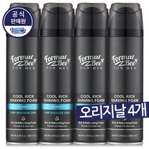 무배 포멀비 쿨킥 센서티브 민감 쉐이빙폼 면도크림 200mlx4개입, 200mlx4개