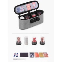 도장집 파우치 도장지갑 케이스 보관함, 회색 - 4개 가능