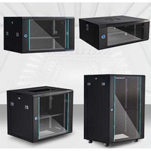 허브랙 컴퓨터 통신 장비 검정 통신렉 도난방지 슬림, 디럭스 12U 폭530 깊이400 높이600