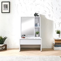 [가구의취향] 테이스트 화장대 시리즈 C타입 600 / 좌식 거울 화장대 / 낮은화장대, 600mm(가로), 화이트