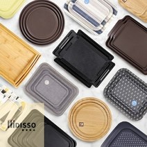 pc 논슬립 플로팅트레이 빵진열 트레이 베이커리 브런치 업소용 쟁반 카페 모음, PC 논슬립 원형 밤색-중