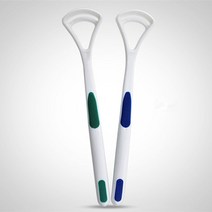 혀 클리너 백태 제거 추천 크리너 12pcs 클리너 구취 새로운 핫 어웨이 핸드 스크레이퍼 브러시 실리카 핸들 구강 위생 치과 치료 청소, 2개