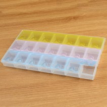 개별 수납 칸막이 정리함 케이스 피어싱 귀걸이 악세사리 비즈 네일아트 공예 재료 21칸