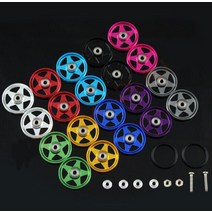 미니카4WD트랙 트럭 미니카 19mm 알루미늄 볼 레이스 롤러 링 + 520 베어링 4 개 타미야 미니 4WD 레이싱, 07 black