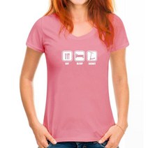 Men Clothing Eat Sleep Scoot Push Stunt Funny T Shirt 코튼 반팔 티셔츠 탑스 Camiseta 남성 의류, 09 WoMen Deep pink_04 M