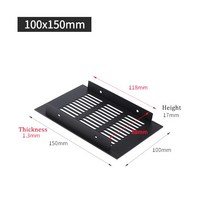 갤러리창 환풍기커버 알루미늄루버 환풍기커버덮게 100mm 알루미늄 합금 직사각형 캐비닛 옷장 공기 환기, 01 100X150mm