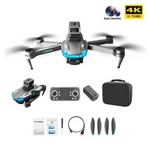 S138 MAX-새로운 전문가용 듀얼 HD 카메라 탑재 접이식 쿼드콥터 드론 4K FPV 1200Km 항공 사진 브러, 02 Black Battery1