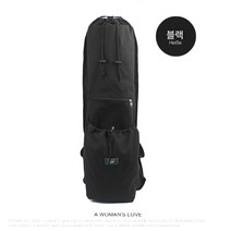보드백 더블 롱보드 육상 서핑보드 대어판 가방 휴대용 캔버스 대용량 백팩, 블랙중형[특별더블락킹플레이트]