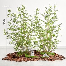 인조 대나무 파티션 조경 조화, A.대나무 1m 높이-나무 5그루