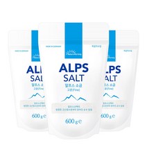 네이처모닝 알프스 소금 600g 가는입자 독일직수입, 3개