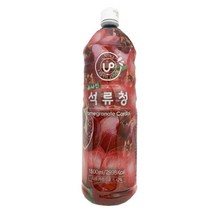 상세설명참조 유나인 석류청 음료베이스 1.5L, 단품, 단품
