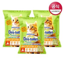 LG유니참 데오토일렛 사막화방지 소취 항균 모래 2L x3개, 단품, 단품없음, 단품