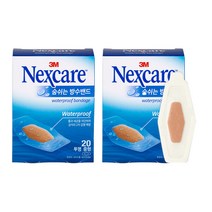넥스케어 숨쉬는 방수밴드 투명 20p, 2개