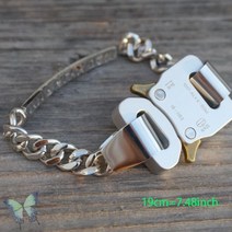 트렌디한 alyx 팔찌 streetwear 금속 버튼 alyx 체인 목걸이 남성 여성 힙합 팔찌