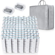 뜨개질을위한 차단 매트 9 PCS 핀으로 크로 셰 뜨개질 니트 차단기 바느질 도구 연동 폼 타일, 1개, 32cm 32cm 1.8cm 9pcs