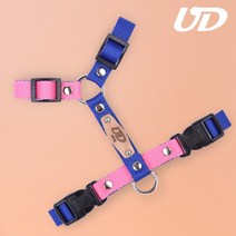 UDOG 글리터 H형 강아지 하네스 가슴줄, 11.핑크/블루