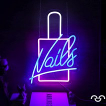 LED 네온 싸인 매니큐어 네일샵 뷰티샵 오픈 개업선물 간판 조명 사인, USB전원