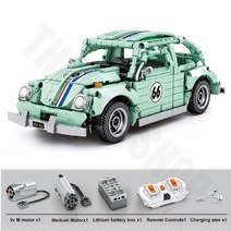 중국레고 호환블록 하이테크 슈퍼 스포츠 레이싱 카 8411 폭스바지 비틀 모델에 맞는 10252 빌딩 블록 생일, 8411 WITH MOTOR