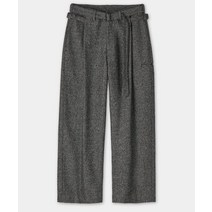 국내 정품 쿠어 COOR 벨티드 트윌 플리츠 와이드 팬츠 블랙, M