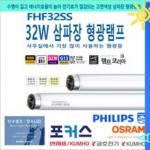 32W 형광등 FHF32SS TLD32RS FL32 EX-D직관램프 주광색 주백색 전구색, 3) 번개표-주광색- 5개