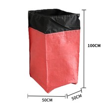 pp마대 포대 자루 택배 중계백 내마모 포장 이사 가방 에코백 두꺼운 방수 짜임 캔버스, 08 레드 클래식 노라인
