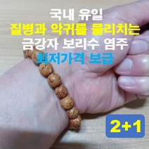 질병과 악귀를 물리치는 국내 유일의 명품 금강자 보리수 염주팔찌, 18센티-여성 보통