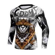 코디 루딘 고릴라 팬더 3D 프린트 남성 압박 트레이닝 스웨터 펑크 스타일 MMA Jiu Jitsu 러쉬가드 체육관 피트니스 티