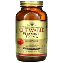 솔가 씹어먹는 비타민C 크랜라즈베리맛 Solgar Vitamin C 500mg / 정 90정 2병, 2개