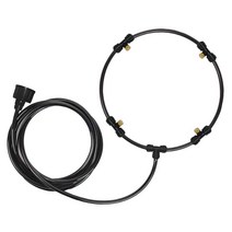 Cool Patio Breeze Misting Line 및 탈착식 황동 노즐 및 어댑터용 팬 미스트 키트 실외 팬에 연결 실외 냉각용 팬, 검은 색, 놋쇠