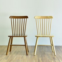 라인 고무나무 원목 체어 (2P), 네추럴