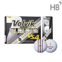 Volvik 볼빅 VS4 화이트 4피스 3개입 골프공 골프볼 골프용품, 1개