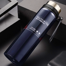 스텐 이중진공 보냉보온병 대용량 보냉물병 거름망 보온병 텀블러 캠핑 등산 외출 콜드컵 네이비 1L