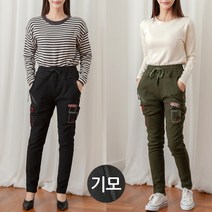 [스타일샵간지] 허리끈 GOOD 스티치 자수 [기모] 배기팬츠