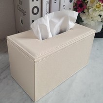 유피어 가죽 티슈케이스 300매용, 티슈케이스(300매용)크림