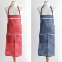 도트 선생님 보육교사 어린이집 앞치마 레이스 바리스타 작업 가게 원피스 주방데코, 레이스 도트 앞치마(레드)
