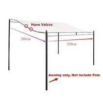 어닝천갈이 어닝천 어닝부속 썬가드 캠핑용 야외 차양 보호 천막 가지 크기 방수 정원 오 햇빛 가리개 천장, 01 2.5x2.6m