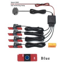 포터후방센서 사각지대 후진음 지게차후방감지기 Parktronics-자동차 주차 보조 센서 블랙/실버/화이트 1, 06 Blue Sensors