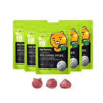 일동제약 다이어트구미 풋사과 애플페논 가르시니아 hca 다이어트 젤리 간식 식단 식품 보조제 체지방 감소 도움 건강기능식품, 5봉, 5개
