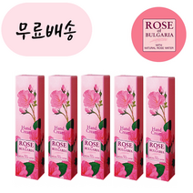 로즈오브 불가리아 장미 핸드크림 75ml 5개묶음 바이오프레쉬 발칸로즈, 5개