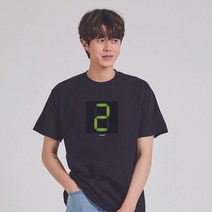 키밍 숫자 2 심플반팔티 캐쥬얼한티셔츠